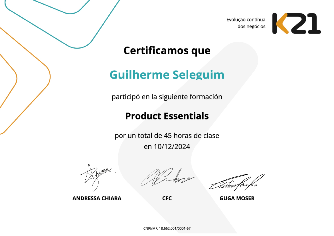 Certificado K21